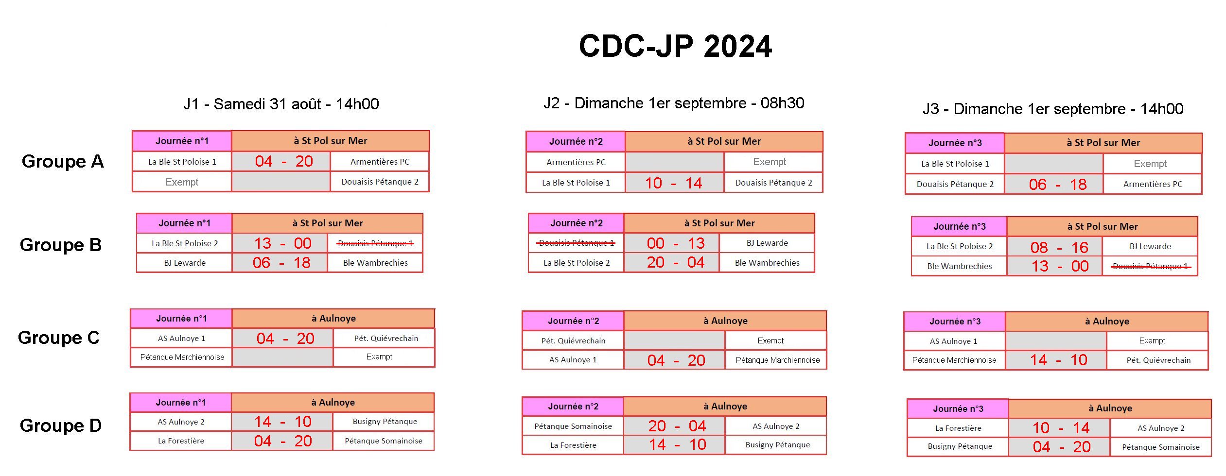 Calendier CDC1 2024