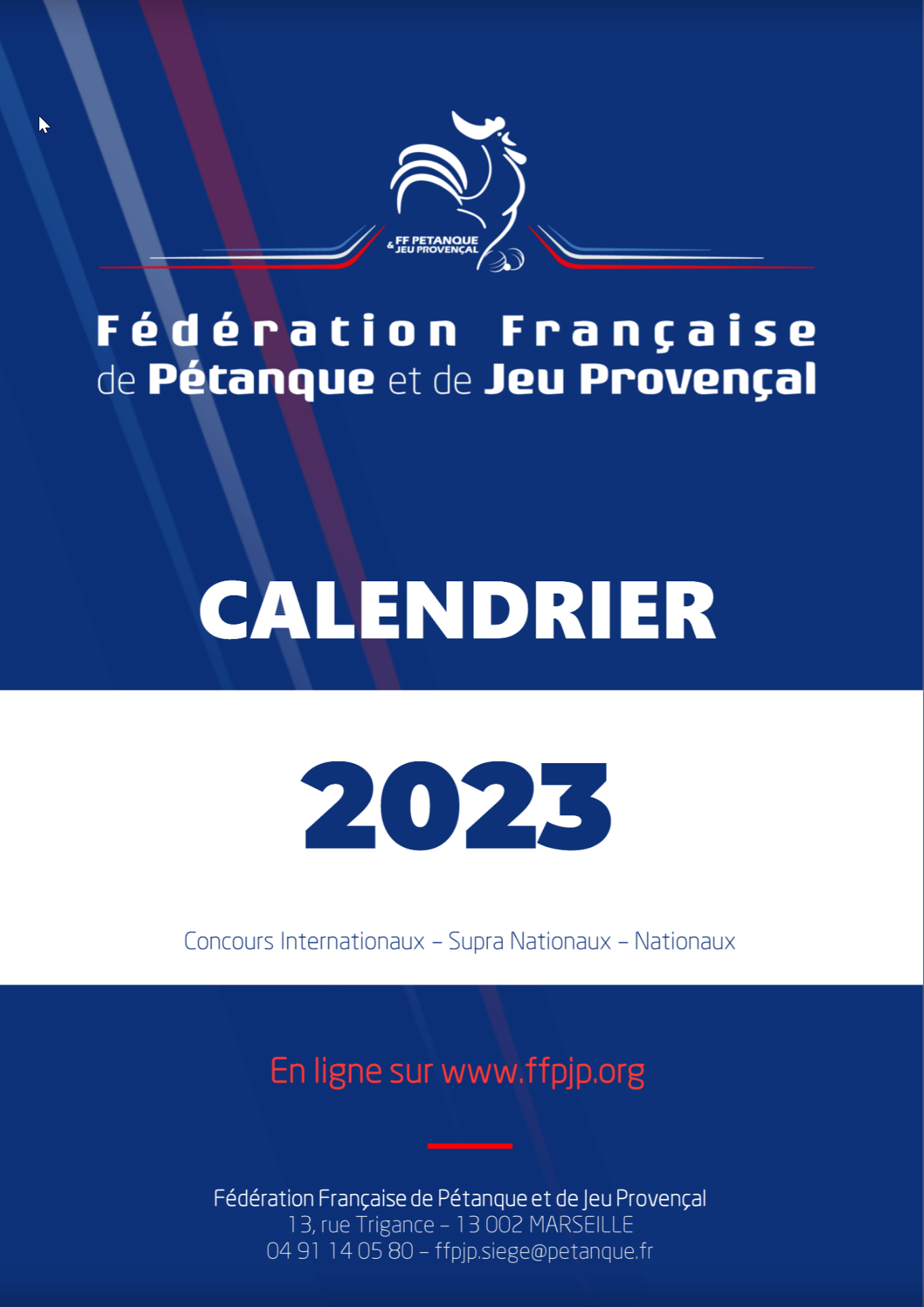 Calendrier Nationaux 2023