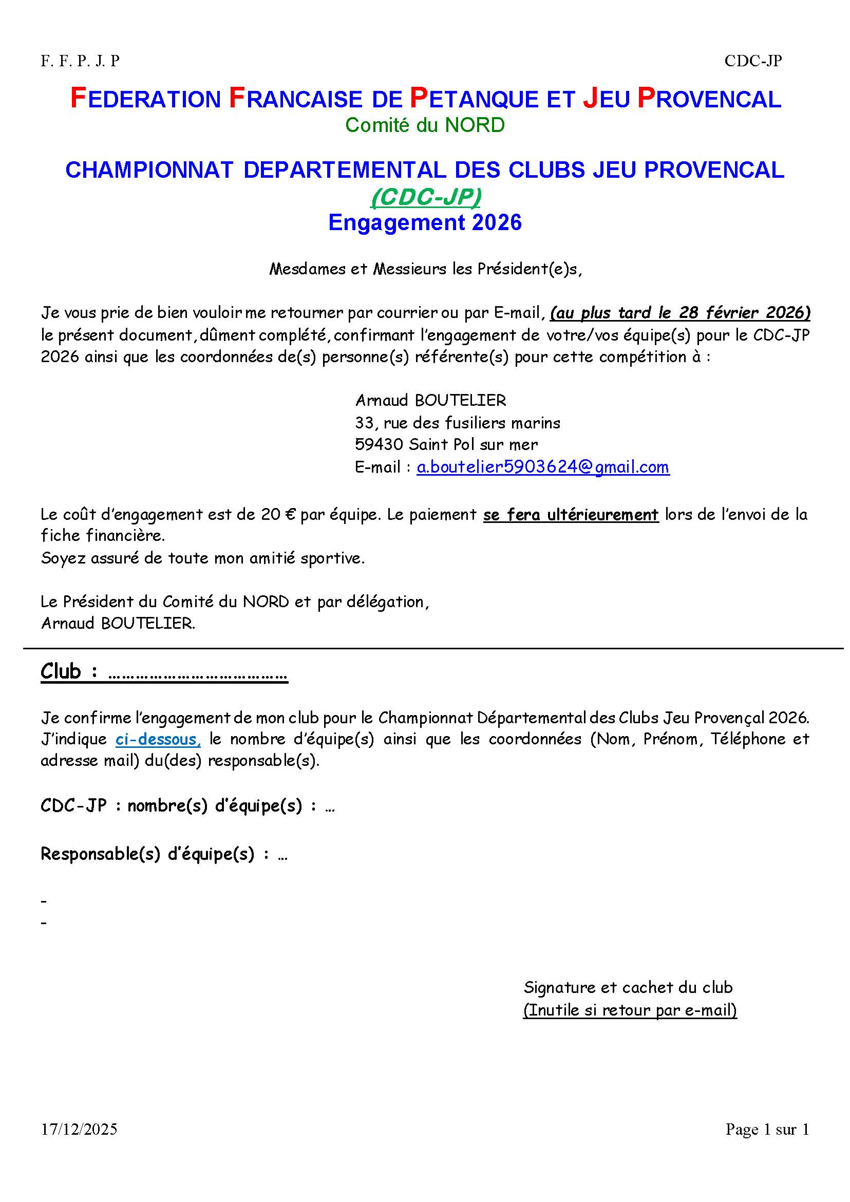 Feuille engagement CDC JP 2026